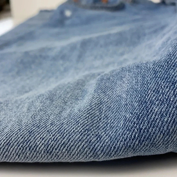 Zara the HW kick high waist distressed hem high medium wash blue jeans  XS - Picture 4 of 16